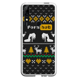 Чехол для Honor P Smart Z с принтом Pornhub свитер с оленями в Новосибирске, Силикон | Область печати: задняя сторона чехла, без боковых панелей | 2021 | knit | knitted | merch | new year | sweater | ugly sweater | вязанный | вязяный | зимний | лого | логотип | мерч | новый год | олени | рождественский | рождественский свитер | рождес
