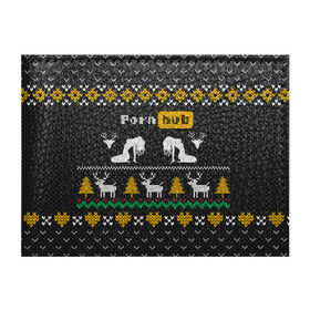 Обложка для студенческого билета с принтом Pornhub свитер с оленями в Новосибирске, натуральная кожа | Размер: 11*8 см; Печать на всей внешней стороне | Тематика изображения на принте: 2021 | knit | knitted | merch | new year | sweater | ugly sweater | вязанный | вязяный | зимний | лого | логотип | мерч | новый год | олени | рождественский | рождественский свитер | рождес