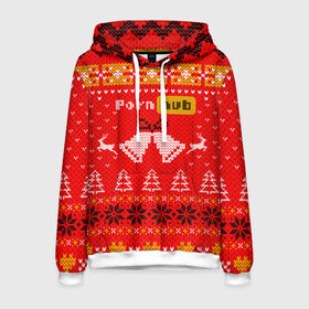 Мужская толстовка 3D с принтом Pornhub рождественский свитер в Новосибирске, 100% полиэстер | двухслойный капюшон со шнурком для регулировки, мягкие манжеты на рукавах и по низу толстовки, спереди карман-кенгуру с мягким внутренним слоем. | Тематика изображения на принте: 2021 | christmas | knit | knitted | merch | new year | sweater | ugly sweater | вязанный | вязяный | зимний | лого | логотип | мерч | новый год | олени | рождественский | рождество