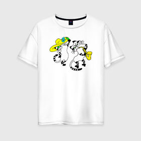 Женская футболка хлопок Oversize с принтом Для любимой в Новосибирске, 100% хлопок | свободный крой, круглый ворот, спущенный рукав, длина до линии бедер
 | cat | кот. кошка. котик. котенок | коты