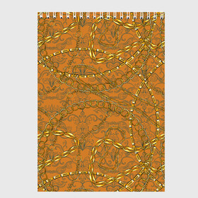Скетчбук с принтом Chane в Новосибирске, 100% бумага
 | 48 листов, плотность листов — 100 г/м2, плотность картонной обложки — 250 г/м2. Листы скреплены сверху удобной пружинной спиралью | chane | cool | fashion | hype | pattern | круто | мода | узор | хайп | цепь