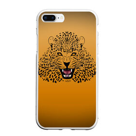 Чехол для iPhone 7Plus/8 Plus матовый с принтом Леопард в Новосибирске, Силикон | Область печати: задняя сторона чехла, без боковых панелей | Тематика изображения на принте: big cat | cat | leopard | кот | кошка | леопард