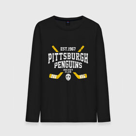 Мужской лонгслив хлопок с принтом Pittsburgh Penguins в Новосибирске, 100% хлопок |  | hockey | nhl | penguins | pittsburg | pittsburgh | pittsburgh penguins | usa | нхл | пингвинз | питтсбург | питтсбург пингвинз | спорт | сша | хоккей | шайба