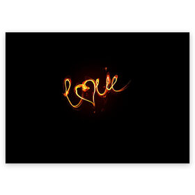 Поздравительная открытка с принтом Огненная любовь в Новосибирске, 100% бумага | плотность бумаги 280 г/м2, матовая, на обратной стороне линовка и место для марки
 | любовь | огненная надпись | позитив. | романтика | сердце | я люблю