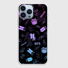 Чехол для iPhone 13 Pro Max с принтом BTS в Новосибирске,  |  | Тематика изображения на принте: bangtan boys | big hit | bts | bts army | j hope | jimin | jin | jungkook | k pop | kpop | love yourself | map of the soul | rm | suga | v | wings | автограф | бтс | к поп