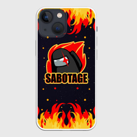 Чехол для iPhone 13 mini с принтом Among Us Sabotage в Новосибирске,  |  | among us | among us game | among us mem | among us sabotage | among us space | among us игра | amongus | game | impostors | sabotage | игра | игроку | мем | одни из нас | саботаж | среди нас | эмонг ас | эмонг ас мем