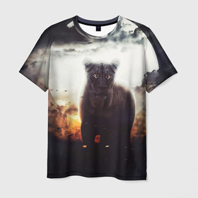 Мужская футболка 3D с принтом Львица в Новосибирске, 100% полиэфир | прямой крой, круглый вырез горловины, длина до линии бедер | cat | kitten | kitty | lion | pet | tiger | арт | взгляд | животные | кот | котёнок | коты | котятки | котятушки | кошечки | кошка | кошки | лев | мордочка | тигр