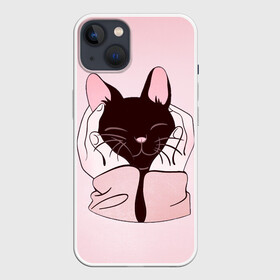 Чехол для iPhone 13 с принтом Любовь в Новосибирске,  |  | cat | cats | heart | i | love | night | sleep | вечер | жарко | зима | кот | котенок | котик | котэ | котяра | котята | кошка | люблю | любовь | нежное | нежный | ночь | сердечко | сердце | сон | спать | тепло | холод | холодно | я