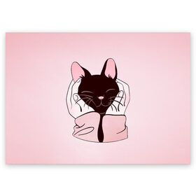 Поздравительная открытка с принтом Любовь в Новосибирске, 100% бумага | плотность бумаги 280 г/м2, матовая, на обратной стороне линовка и место для марки
 | Тематика изображения на принте: cat | cats | heart | i | love | night | sleep | вечер | жарко | зима | кот | котенок | котик | котэ | котяра | котята | кошка | люблю | любовь | нежное | нежный | ночь | сердечко | сердце | сон | спать | тепло | холод | холодно | я