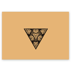 Поздравительная открытка с принтом Магический треугольник-оберег в Новосибирске, 100% бумага | плотность бумаги 280 г/м2, матовая, на обратной стороне линовка и место для марки
 | знаки | оберег | символика | симметрия | талисман | татуировки. | треугольник | узоры