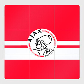 Магнитный плакат 3Х3 с принтом AJAX AMSTERDAM в Новосибирске, Полимерный материал с магнитным слоем | 9 деталей размером 9*9 см | ajax | amsterdam | football | holland | red | sport | team | white | амстердам | аякс | гол | голландия | красный | логотип | мяч | нидерланды | полосы | спорт | футбол
