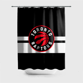 Штора 3D для ванной с принтом TORONTO RAPTORS в Новосибирске, 100% полиэстер | плотность материала — 100 г/м2. Стандартный размер — 146 см х 180 см. По верхнему краю — пластиковые люверсы для креплений. В комплекте 10 пластиковых колец | basketball | canada | logo | nba | raptors | sport | team | toronto | usa | баскетбол | канада | логотип | мяч | нба | полосы | рэпторс | спорт | сша | торонто | черный