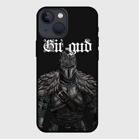 Чехол для iPhone 13 mini с принтом Git gud в Новосибирске,  |  | Тематика изображения на принте: dark souls | demon souls | demons souls | demons souls remastered | git gud | гит гуд | дарк соулз | демон соулз