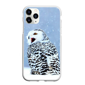 Чехол для iPhone 11 Pro Max матовый с принтом Зимняя птица в Новосибирске, Силикон |  | Тематика изображения на принте: животные | звери | зима | зимний | зимняя | лес | природа | птица | сова