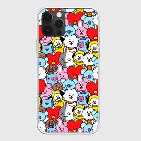 Чехол для iPhone 12 Pro с принтом BT21 / BTS в Новосибирске, силикон | область печати: задняя сторона чехла, без боковых панелей | Тематика изображения на принте: army | bt 21 | bt21 | bts | chimmy | cooky | koya | mang | rj | shooky | tata | van | арджей | бт21 | бтс | ван | коя | куки | манг | тата | чими | шоки