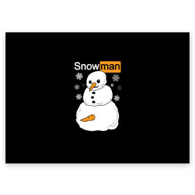 Поздравительная открытка с принтом Снеговик в Новосибирске, 100% бумага | плотность бумаги 280 г/м2, матовая, на обратной стороне линовка и место для марки
 | Тематика изображения на принте: 2021 | brazzers | christmas | happy new year | marry christmas | marry x mas | new year | snow | snowman | winter | бразерс | браззерс | новогодний | новогодний свитер | новый год | пошлый | праздничный | снег | сне