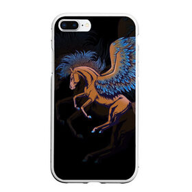 Чехол для iPhone 7Plus/8 Plus матовый с принтом Pegasus wings в Новосибирске, Силикон | Область печати: задняя сторона чехла, без боковых панелей | pegasus | винтаж | графика | животное | зверь | конь | крыло | крылья | лошадь | пегас | перо | перья | пони