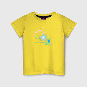 Детская футболка хлопок с принтом Magic в Новосибирске, 100% хлопок | круглый вырез горловины, полуприлегающий силуэт, длина до линии бедер | christmas | cinderella | disney | mickey mouse | new year | stitch | vdgerir | дисней | золушка