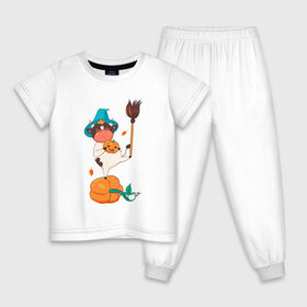 Детская пижама хлопок с принтом Веселый бык в Новосибирске, 100% хлопок |  брюки и футболка прямого кроя, без карманов, на брюках мягкая резинка на поясе и по низу штанин
 | Тематика изображения на принте: 