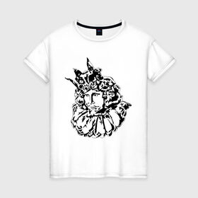 Женская футболка хлопок с принтом Добрый король в Новосибирске, 100% хлопок | прямой крой, круглый вырез горловины, длина до линии бедер, слегка спущенное плечо | добрый | золушка | король | советский | эраст гарин