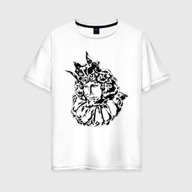 Женская футболка хлопок Oversize с принтом Добрый король в Новосибирске, 100% хлопок | свободный крой, круглый ворот, спущенный рукав, длина до линии бедер
 | добрый | золушка | король | советский | эраст гарин