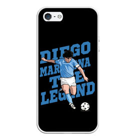 Чехол для iPhone 5/5S матовый с принтом Diego Maradona в Новосибирске, Силикон | Область печати: задняя сторона чехла, без боковых панелей | 10 | 1960 | 2020 | argentina | barcelona | diego | football | legend | leo | lionel | maradona | messi | retro | rip | soccer | аргентина | барселона | бога | диего | легенда | лионель | марадона | месси | мяч | ретро | рука | форма | футбол
