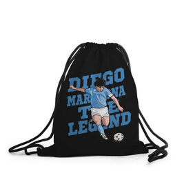 Рюкзак-мешок 3D с принтом Diego Maradona в Новосибирске, 100% полиэстер | плотность ткани — 200 г/м2, размер — 35 х 45 см; лямки — толстые шнурки, застежка на шнуровке, без карманов и подкладки | 10 | 1960 | 2020 | argentina | barcelona | diego | football | legend | leo | lionel | maradona | messi | retro | rip | soccer | аргентина | барселона | бога | диего | легенда | лионель | марадона | месси | мяч | ретро | рука | форма | футбол