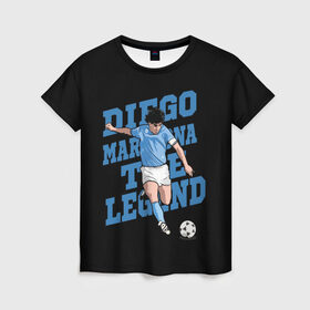 Женская футболка 3D с принтом Diego Maradona в Новосибирске, 100% полиэфир ( синтетическое хлопкоподобное полотно) | прямой крой, круглый вырез горловины, длина до линии бедер | 10 | 1960 | 2020 | argentina | barcelona | diego | football | legend | leo | lionel | maradona | messi | retro | rip | soccer | аргентина | барселона | бога | диего | легенда | лионель | марадона | месси | мяч | ретро | рука | форма | футбол