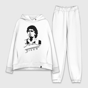 Женский костюм хлопок Oversize с принтом Diego Maradona в Новосибирске,  |  | 10 | 1960 | 2020 | argentina | barcelona | diego | football | legend | leo | lionel | maradona | messi | retro | rip | soccer | автограф | аргентина | барселона | бога | диего | легенда | лионель | марадона | месси | мяч | ретро | роспись | р