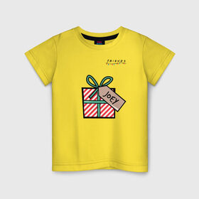 Детская футболка хлопок с принтом Friends. Подарок Joey в Новосибирске, 100% хлопок | круглый вырез горловины, полуприлегающий силуэт, длина до линии бедер | christmas | friends | gift | joey | vdkarsve | xmas | друзья | новый год | подарок | сериал