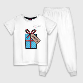 Детская пижама хлопок с принтом Friends. Подарок Monica в Новосибирске, 100% хлопок |  брюки и футболка прямого кроя, без карманов, на брюках мягкая резинка на поясе и по низу штанин
 | christmas | friends | gift | monica | vdkarsve | xmas | друзья | новый год | подарок | сериал