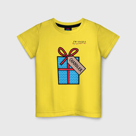 Детская футболка хлопок с принтом Friends. Подарок Chandler в Новосибирске, 100% хлопок | круглый вырез горловины, полуприлегающий силуэт, длина до линии бедер | christmas | friends | gift | monica | vdkarsve | xmas | друзья | новый год | подарок | сериал