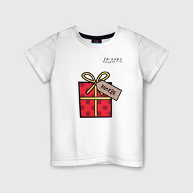 Детская футболка хлопок с принтом Friends. Подарок Phoebe в Новосибирске, 100% хлопок | круглый вырез горловины, полуприлегающий силуэт, длина до линии бедер | christmas | friends | gift | phoebe | vdkarsve | xmas | друзья | новый год | подарок | сериал