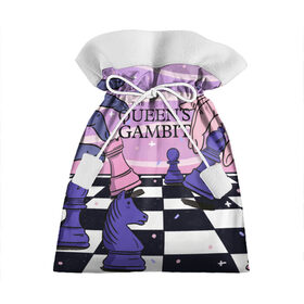 Подарочный 3D мешок с принтом The Queens Gambit в Новосибирске, 100% полиэстер | Размер: 29*39 см | beth harmon | chess | queens gambit | the queens gambit | аня тейлор джой | бет хармон | нетфликс | ход королевы | шахматы