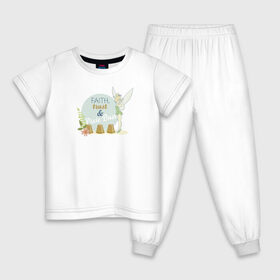 Детская пижама хлопок с принтом Pixie & Dust в Новосибирске, 100% хлопок |  брюки и футболка прямого кроя, без карманов, на брюках мягкая резинка на поясе и по низу штанин
 | peter pan | tink | tinker bell | динь | динь диинь | питер пен | питер пэн