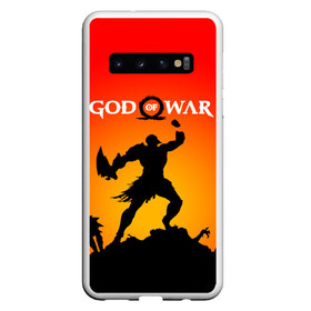 Чехол для Samsung Galaxy S10 с принтом GOD OF WAR в Новосибирске, Силикон | Область печати: задняя сторона чехла, без боковых панелей | Тематика изображения на принте: game | god of war | god of war 4 | gods of war | викинги. | год оф вар | год оф вар 4 | игра | рпг