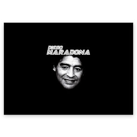Поздравительная открытка с принтом Диего Марадона в Новосибирске, 100% бумага | плотность бумаги 280 г/м2, матовая, на обратной стороне линовка и место для марки
 | diego | diego armando maradona | maradona | аргентина | диего | король | легенда | марадона | нападающий | полузащитник | футбол | футболист
