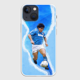 Чехол для iPhone 13 mini с принтом Диего Армандо в Новосибирске,  |  | 10 номер | diego | football | maradona | maradonna | арегнтина | бога | диего | марадона | марадонна | ретро | рука | сборная аргентины | футбол | футболист