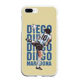 Чехол для iPhone 7Plus/8 Plus матовый с принтом Diego Diego в Новосибирске, Силикон | Область печати: задняя сторона чехла, без боковых панелей | Тематика изображения на принте: 10 номер | diego | football | maradona | maradonna | арегнтина | бога | диего | марадона | марадонна | ретро | рука | сборная аргентины | футбол | футболист