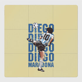 Магнитный плакат 3Х3 с принтом Diego Diego в Новосибирске, Полимерный материал с магнитным слоем | 9 деталей размером 9*9 см | 10 номер | diego | football | maradona | maradonna | арегнтина | бога | диего | марадона | марадонна | ретро | рука | сборная аргентины | футбол | футболист
