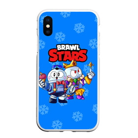 Чехол для iPhone XS Max матовый с принтом Brawl Stars Лу Дуо в Новосибирске, Силикон | Область печати: задняя сторона чехла, без боковых панелей | 2020 | brawl stars | brawler | christmas | crow | games | king | leon | lou | max | new year | sandy | snow | snowtel | spike | surge | бравл | бравлер | броул ставрс | вольт | ворон | игры | король | леон | лу | макс | новый год | рож