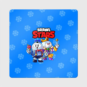 Магнит виниловый Квадрат с принтом Brawl Stars Лу Дуо в Новосибирске, полимерный материал с магнитным слоем | размер 9*9 см, закругленные углы | Тематика изображения на принте: 2020 | brawl stars | brawler | christmas | crow | games | king | leon | lou | max | new year | sandy | snow | snowtel | spike | surge | бравл | бравлер | броул ставрс | вольт | ворон | игры | король | леон | лу | макс | новый год | рож