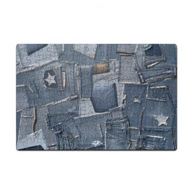 Пазл магнитный 126 элементов с принтом Jeans life в Новосибирске, полимерный материал с магнитным слоем | 126 деталей, размер изделия —  180*270 мм | cool | fashion | hype | jeans | texture | vanguard | авангард | круто | мода | текстура | хайп