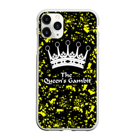 Чехол для iPhone 11 Pro Max матовый с принтом The Queens Gambit в Новосибирске, Силикон |  | chess | crown | inscription the queens gambit | queen | the queens gambit | королева | корона | надпись the queens gambit | принт the queens gambit | принт ход королевы | сериал the queens gambit | сериал ход королевы | ход королевы | шахмоты