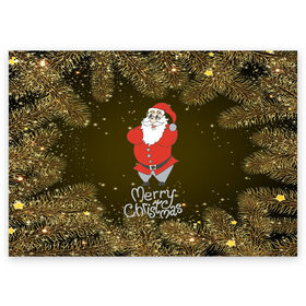 Поздравительная открытка с принтом Merry Christmas в Новосибирске, 100% бумага | плотность бумаги 280 г/м2, матовая, на обратной стороне линовка и место для марки
 | 