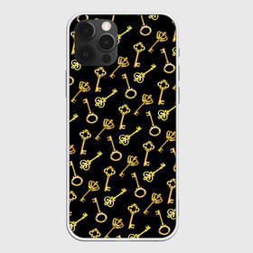Чехол для iPhone 12 Pro Max с принтом Золотые ключики в Новосибирске, Силикон |  | gold | golden | hipster | pattern | retro | винтаж | волшебный | джаз | замок | золотистый | золото | золотой ключик | империя | классика | ключ | ключик | корона | открытие | паттерн | ретро стиль | символ | сказочный