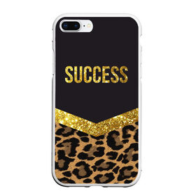 Чехол для iPhone 7Plus/8 Plus матовый с принтом Success в Новосибирске, Силикон | Область печати: задняя сторона чехла, без боковых панелей | Тематика изображения на принте: success | swag | блеск | блестки | китч | леопард | леопардовый принт | понты | успех | успешные люди | фрик