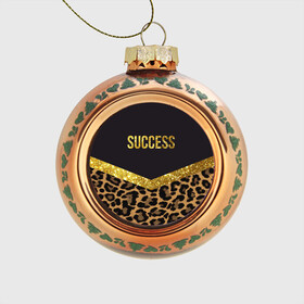 Стеклянный ёлочный шар с принтом Success в Новосибирске, Стекло | Диаметр: 80 мм | success | swag | блеск | блестки | китч | леопард | леопардовый принт | понты | успех | успешные люди | фрик