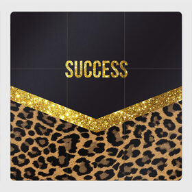 Магнитный плакат 3Х3 с принтом Success в Новосибирске, Полимерный материал с магнитным слоем | 9 деталей размером 9*9 см | success | swag | блеск | блестки | китч | леопард | леопардовый принт | понты | успех | успешные люди | фрик