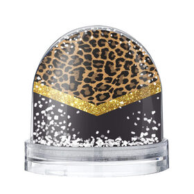 Снежный шар с принтом Леопардовый принт в Новосибирске, Пластик | Изображение внутри шара печатается на глянцевой фотобумаге с двух сторон | success | swagg | блеск | блестки | животнй принт | золотистый | золото | золотой | леопард | леопардовый принт | понты | тигровый